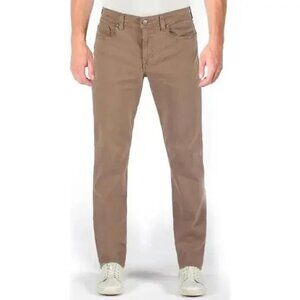 FIDELITY DENIM JIMMY Slim Straight Mid-Rise Jeans Khaki Brown 30 (34"L) NWOT